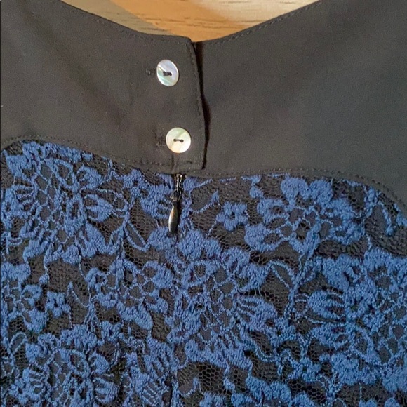 NWT Chelsea & Violet Black Navy Lace Dress Large - Picture 6 of 8